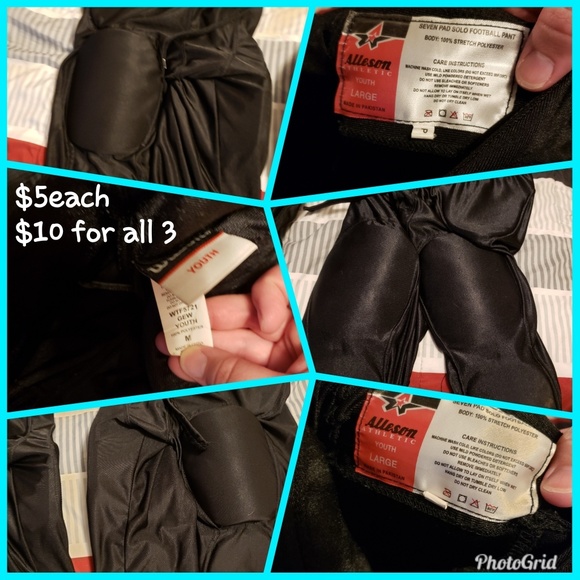 Football helmet, shoulder pads, and pants - Picture 3 of 3